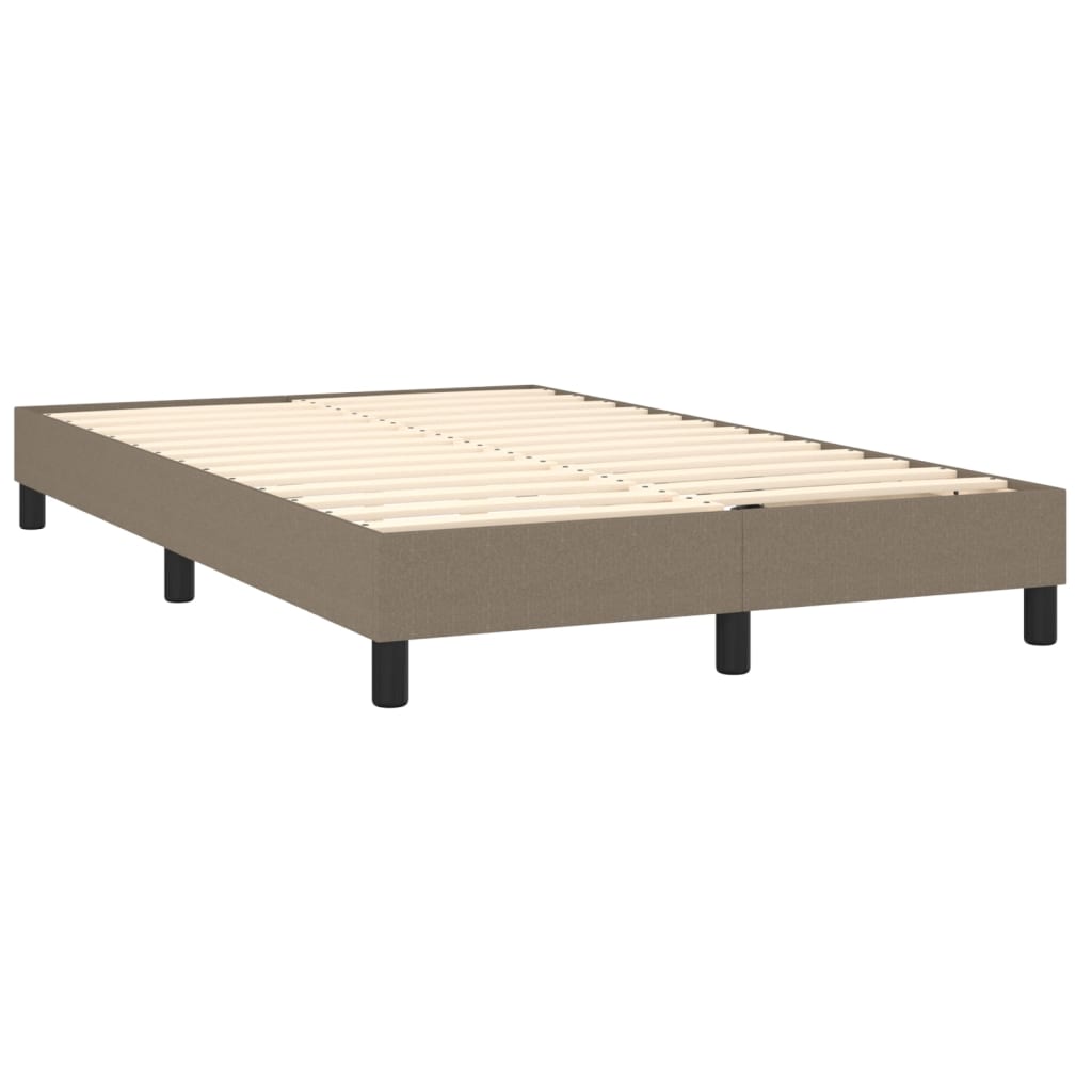 Boxspring met matras stof taupe 120x200 cm is nu te koop bij PeponiXL, paradijselijk wonen!