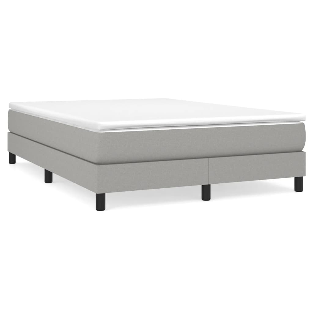 Boxspring met matras stof lichtgrijs 140x190 cm is nu te koop bij PeponiXL, paradijselijk wonen!