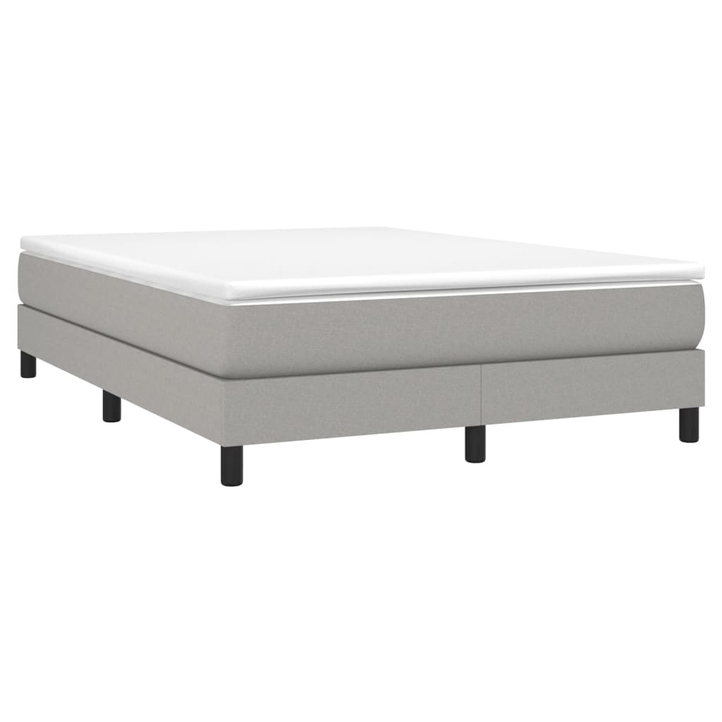 Boxspring met matras stof lichtgrijs 140x190 cm is nu te koop bij PeponiXL, paradijselijk wonen!