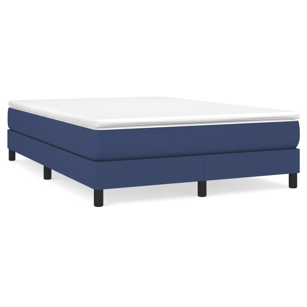 Boxspring met matras stof blauw 140x190 cm is nu te koop bij PeponiXL, paradijselijk wonen!
