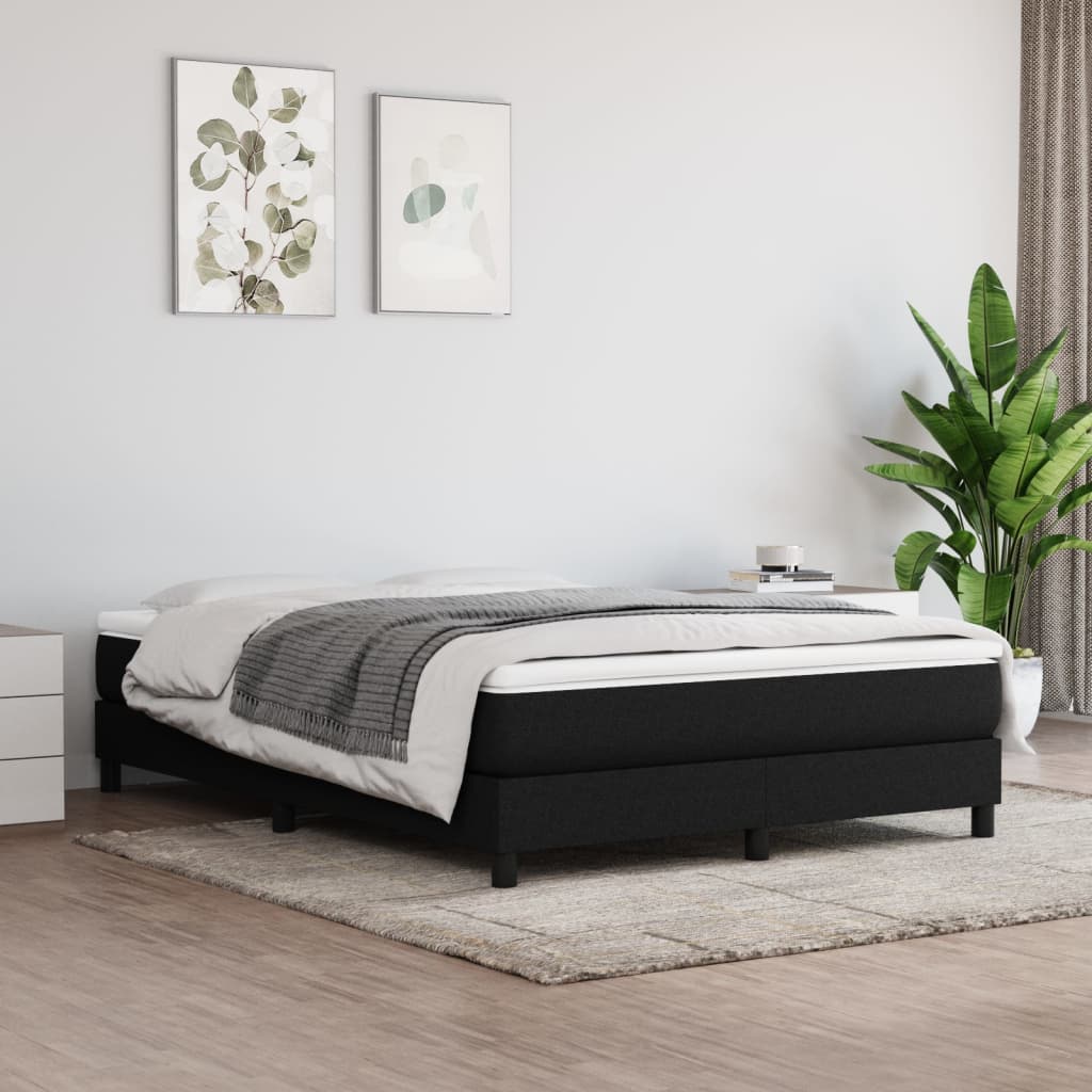 Boxspring met matras stof zwart 160x200 cm is nu te koop bij PeponiXL, paradijselijk wonen!