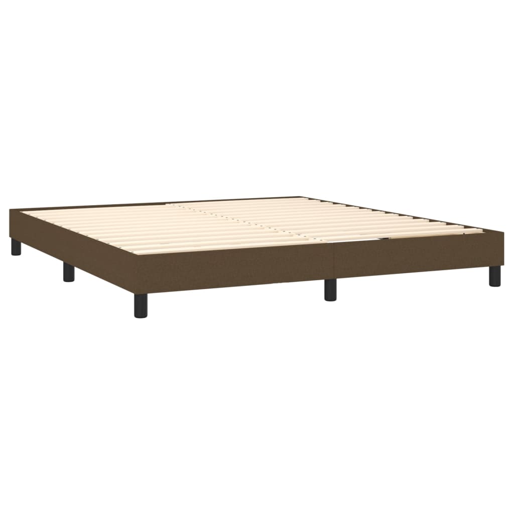 Boxspring met matras stof donkerbruin 160x200 cm is nu te koop bij PeponiXL, paradijselijk wonen!