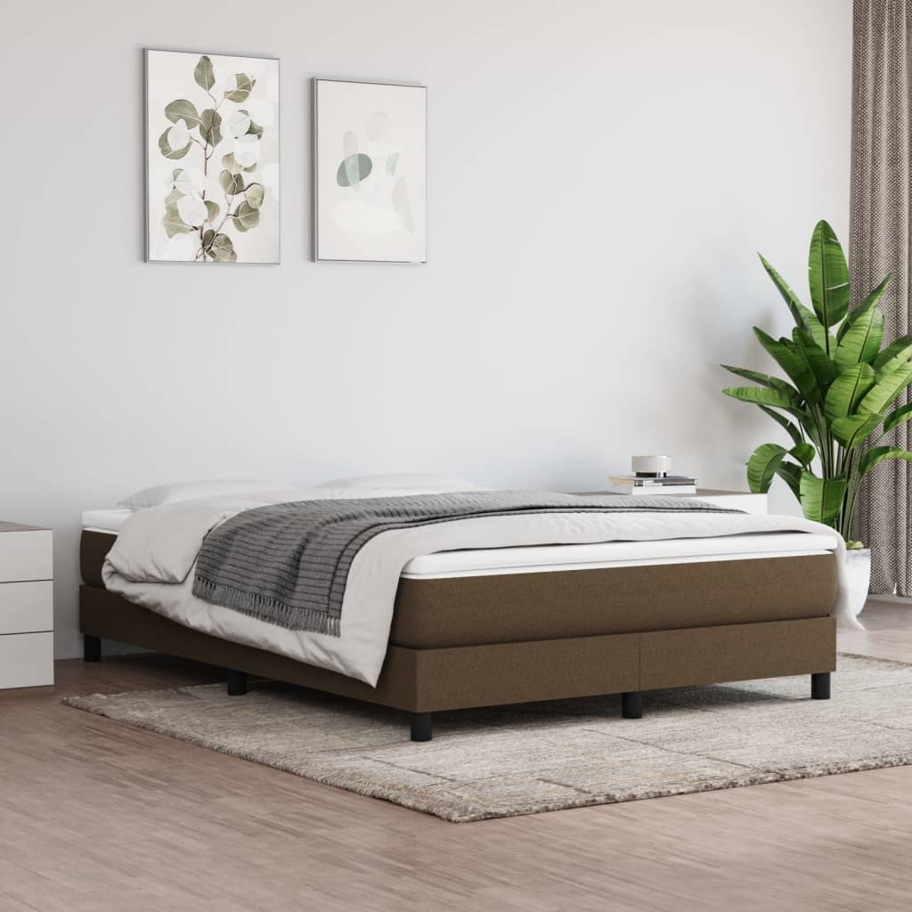 Boxspring met matras stof donkerbruin 160x200 cm is nu te koop bij PeponiXL, paradijselijk wonen!