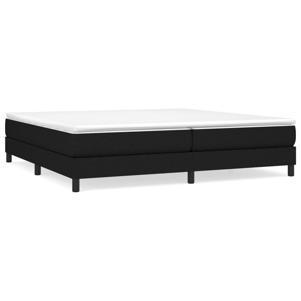Boxspring met matras stof zwart 200x200 cm is nu te koop bij PeponiXL, paradijselijk wonen!
