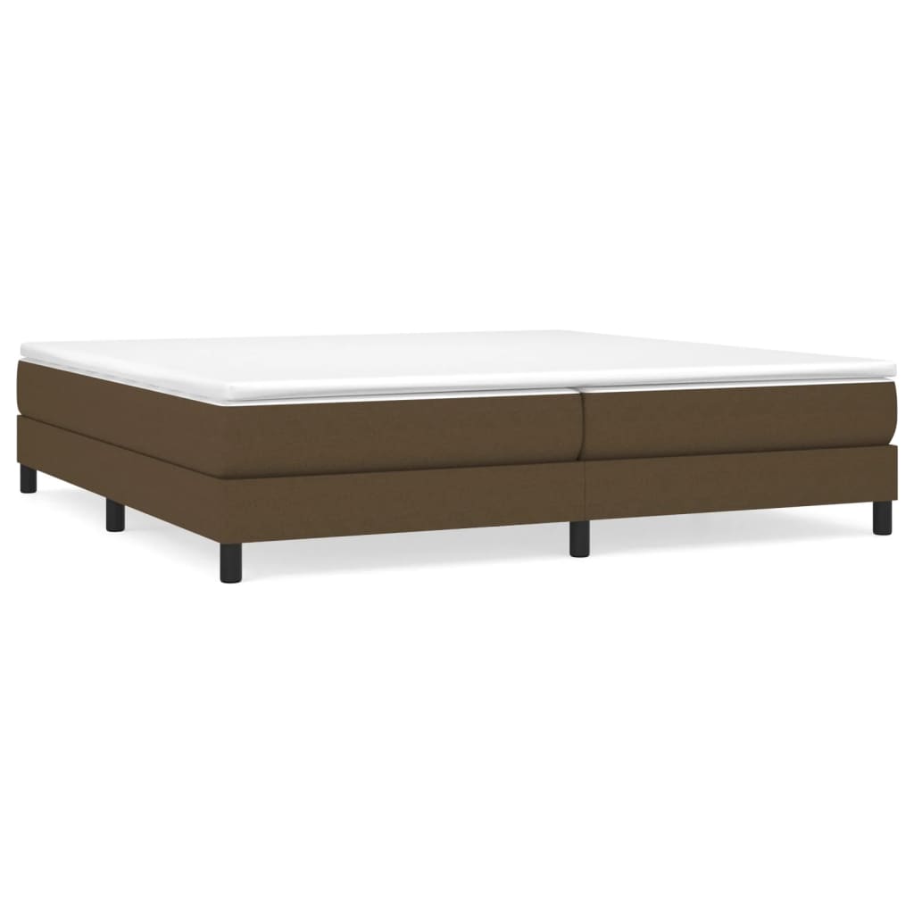 Boxspring met matras stof donkerbruin 200x200 cm is nu te koop bij PeponiXL, paradijselijk wonen!