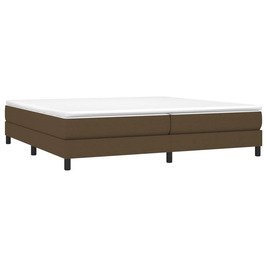 Boxspring met matras stof donkerbruin 200x200 cm is nu te koop bij PeponiXL, paradijselijk wonen!