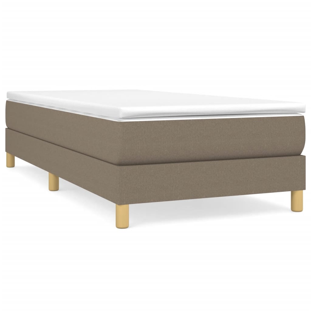 Boxspring met matras stof taupe 80x200 cm is nu te koop bij PeponiXL, paradijselijk wonen!