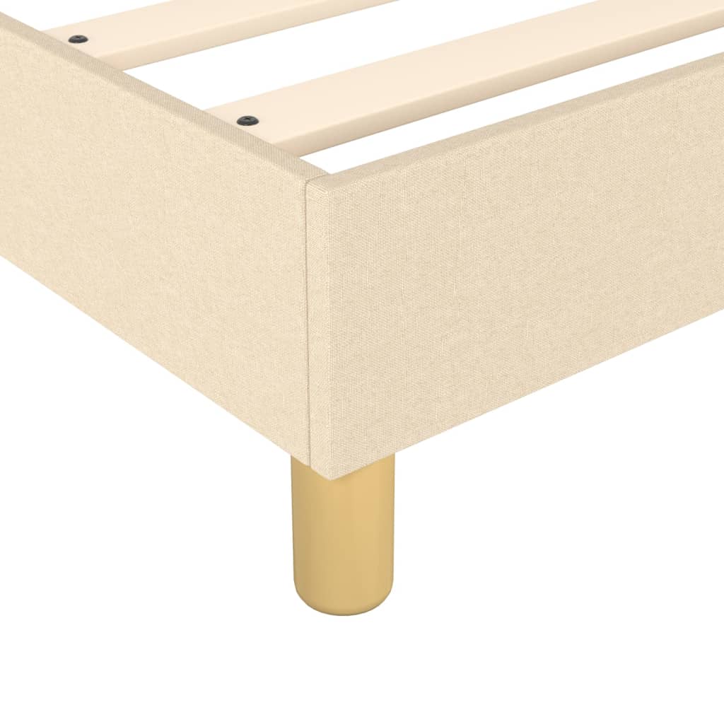 Boxspring met matras stof crèmekleurig 80x200 cm is nu te koop bij PeponiXL, paradijselijk wonen!