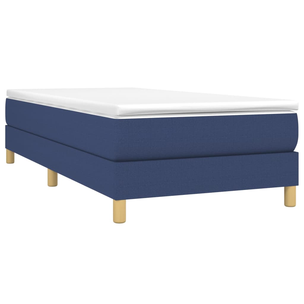 Boxspring met matras stof blauw 90x190 cm is nu te koop bij PeponiXL, paradijselijk wonen!