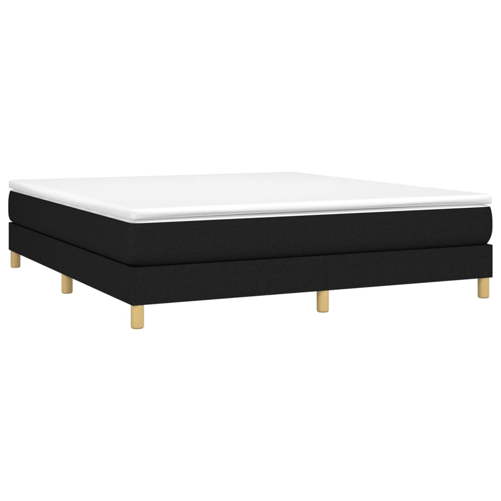 Boxspring met matras stof zwart 160x200 cm is nu te koop bij PeponiXL, paradijselijk wonen!