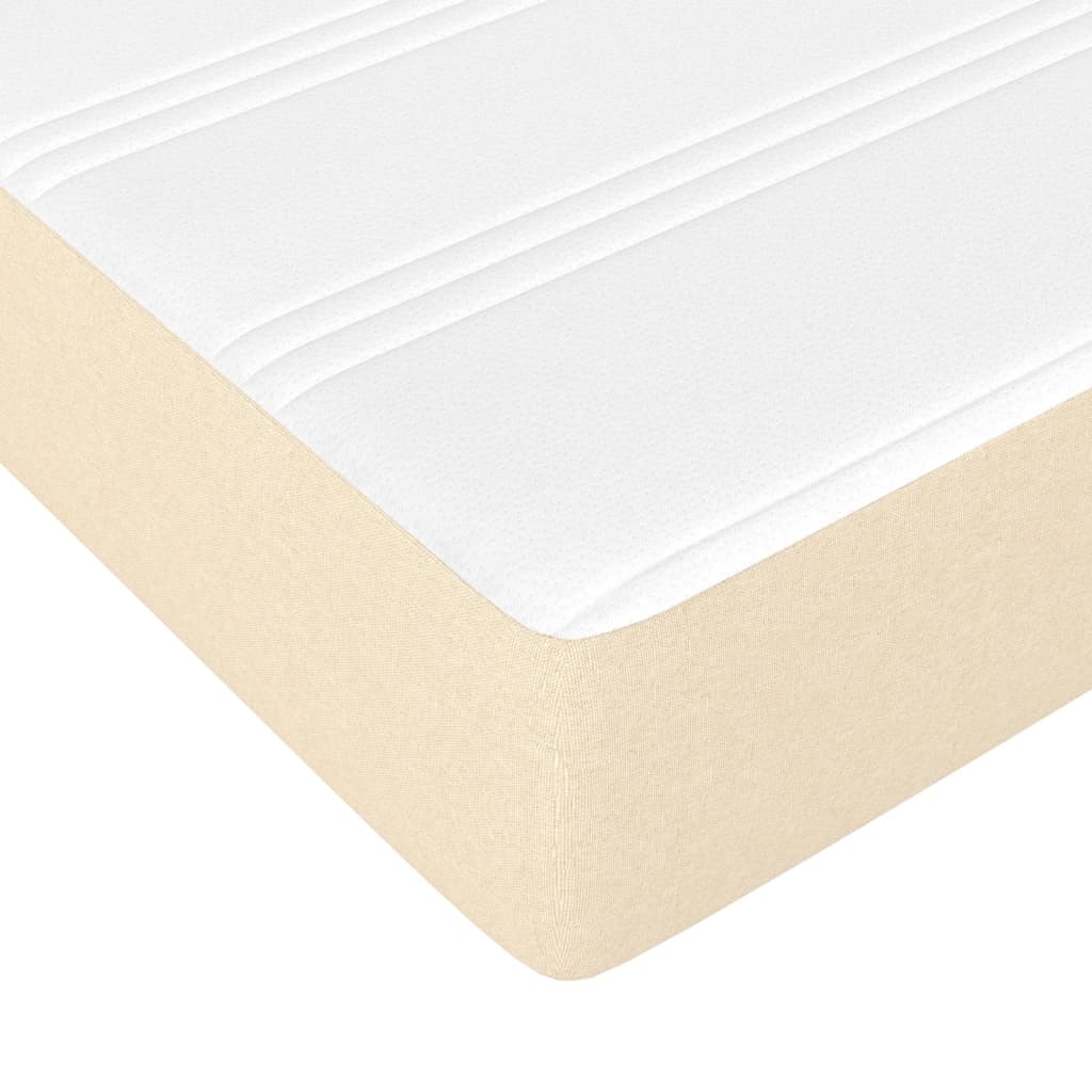 Boxspring met matras stof crèmekleurig 180x200 cm is nu te koop bij PeponiXL, paradijselijk wonen!