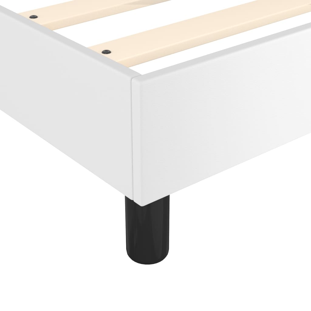Boxspring met matras kunstleer wit 100x200 cm is nu te koop bij PeponiXL, paradijselijk wonen!