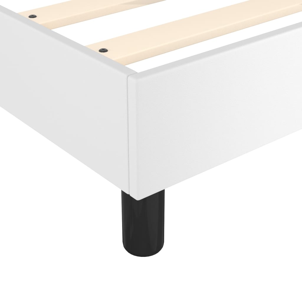 Boxspring met matras kunstleer wit 120x200 cm is nu te koop bij PeponiXL, paradijselijk wonen!