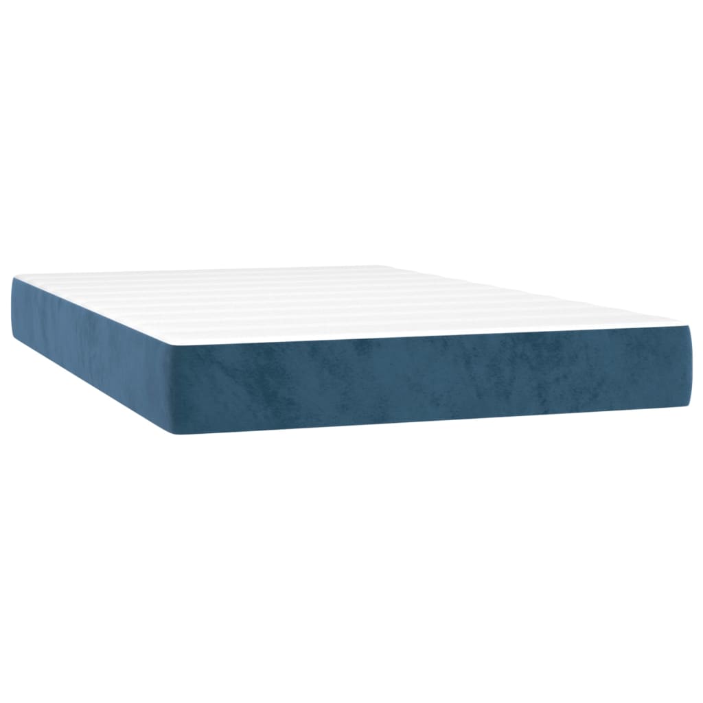 Boxspring met matras fluweel donkerblauw 120x200 cm is nu te koop bij PeponiXL, paradijselijk wonen!