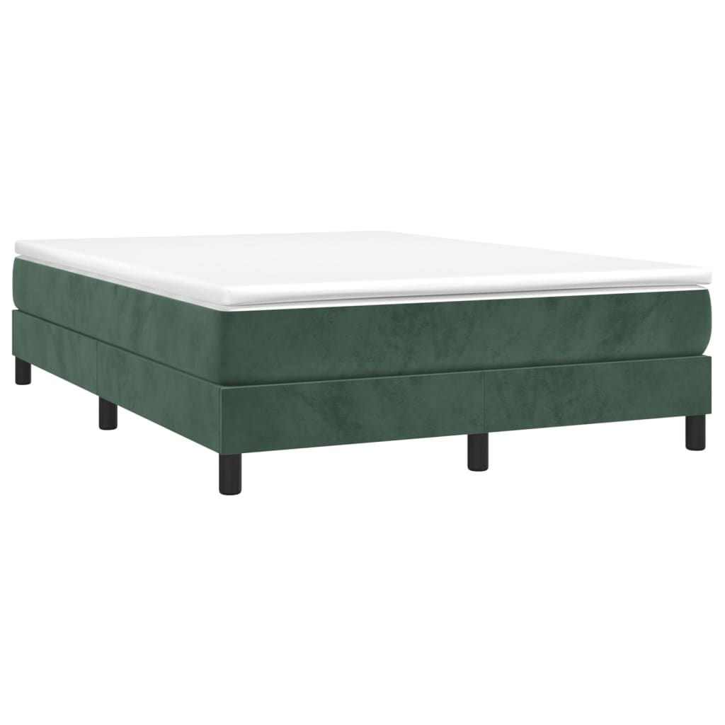 Boxspring met matras fluweel donkergroen 140x190 cm is nu te koop bij PeponiXL, paradijselijk wonen!