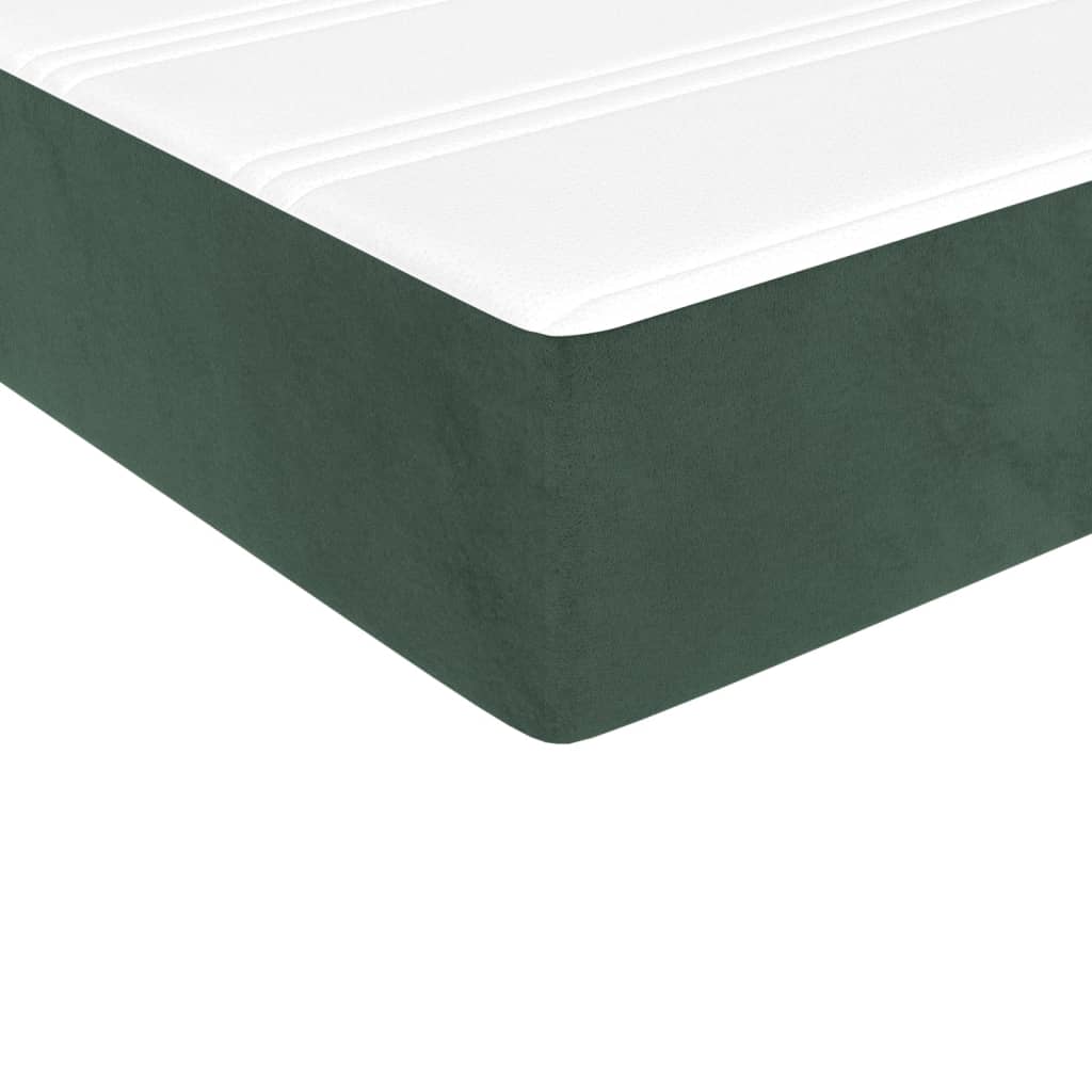 Boxspring met matras fluweel donkergroen 140x190 cm is nu te koop bij PeponiXL, paradijselijk wonen!