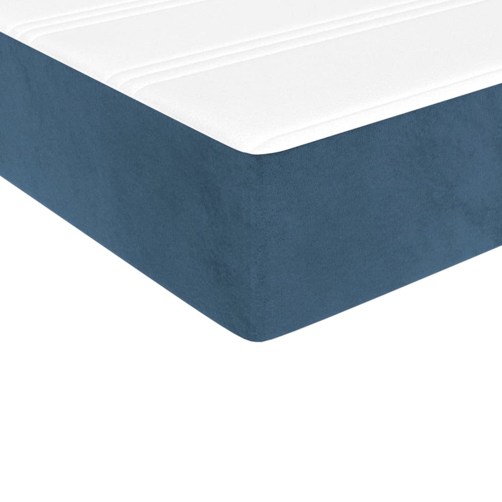 Boxspring met matras fluweel donkerblauw 140x200 cm is nu te koop bij PeponiXL, paradijselijk wonen!