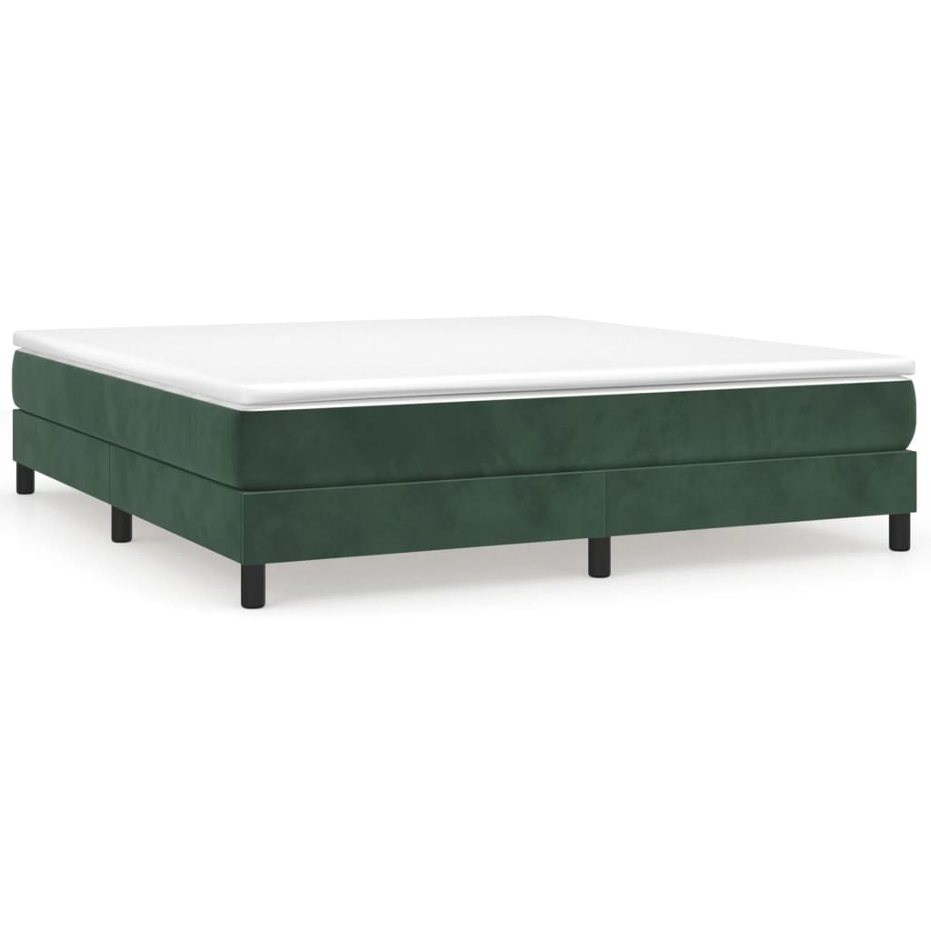 Boxspring met matras fluweel donkergroen 180x200 cm is nu te koop bij PeponiXL, paradijselijk wonen!
