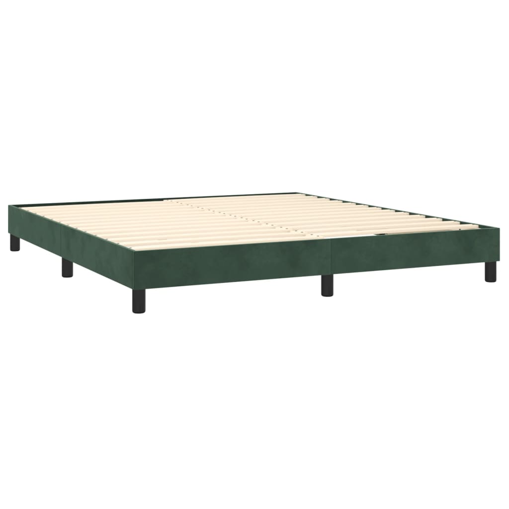 Boxspring met matras fluweel donkergroen 180x200 cm is nu te koop bij PeponiXL, paradijselijk wonen!