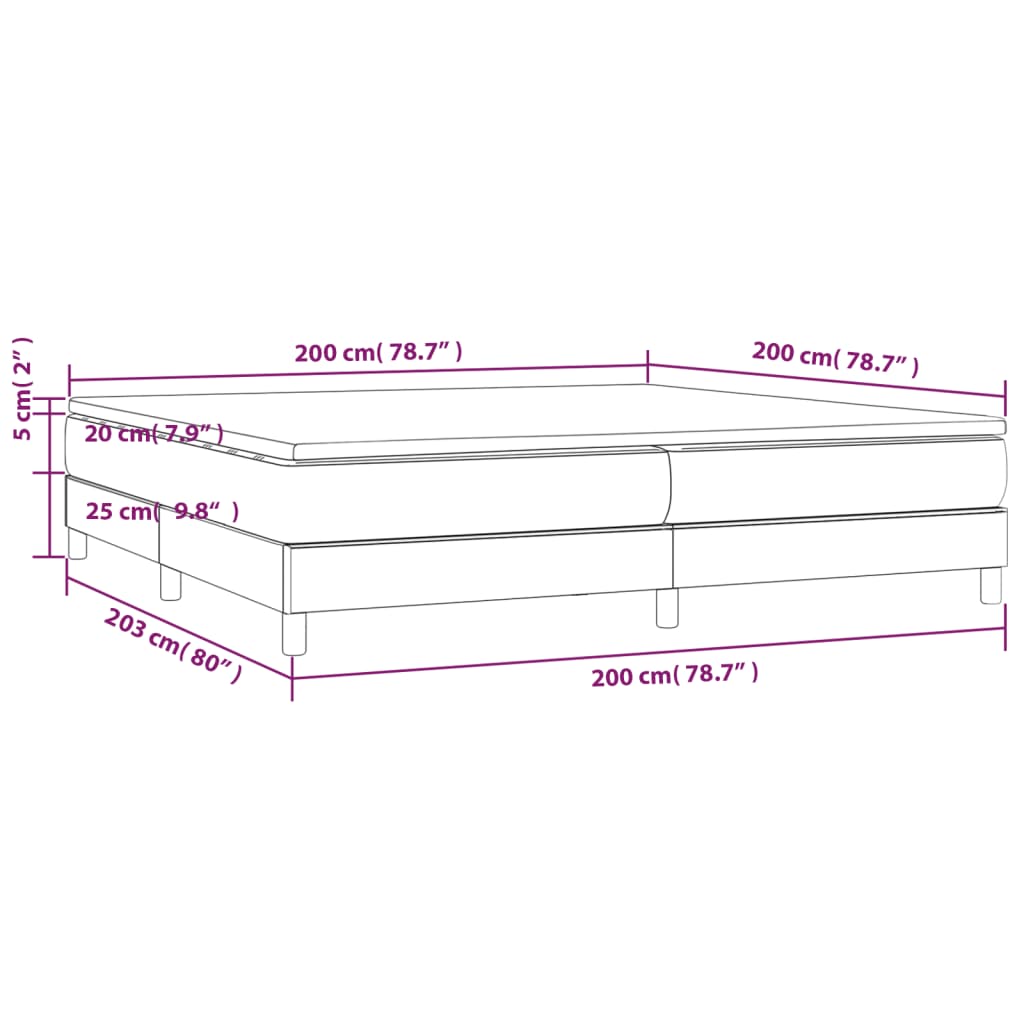 Boxspring met matras fluweel donkerblauw 200x200 cm is nu te koop bij PeponiXL, paradijselijk wonen!