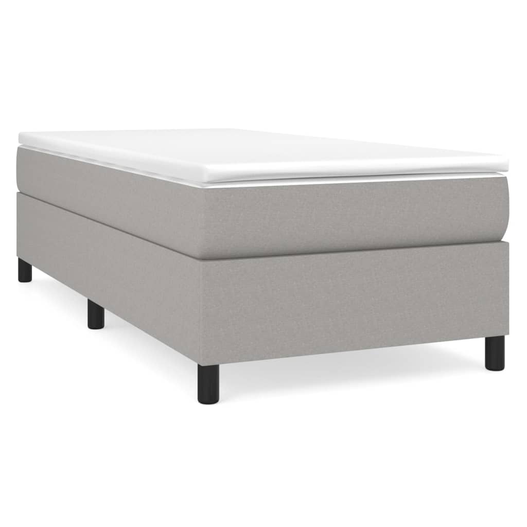 Boxspring met matras stof lichtgrijs 80x200 cm is nu te koop bij PeponiXL, paradijselijk wonen!