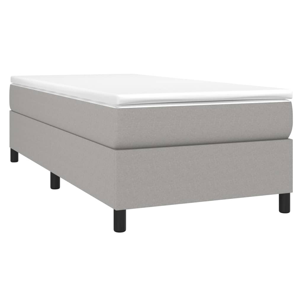 Boxspring met matras stof lichtgrijs 80x200 cm is nu te koop bij PeponiXL, paradijselijk wonen!