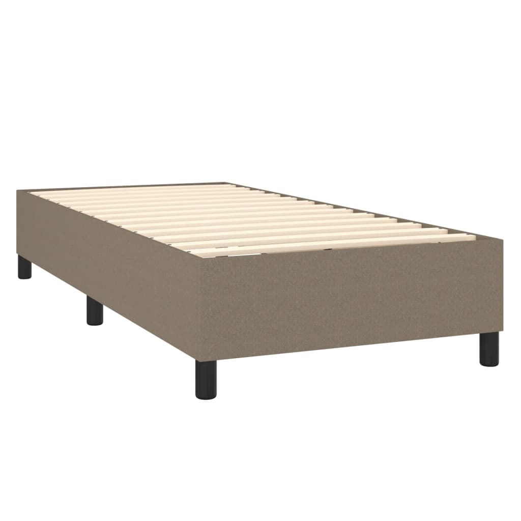Boxspring met matras stof taupe 80x200 cm is nu te koop bij PeponiXL, paradijselijk wonen!