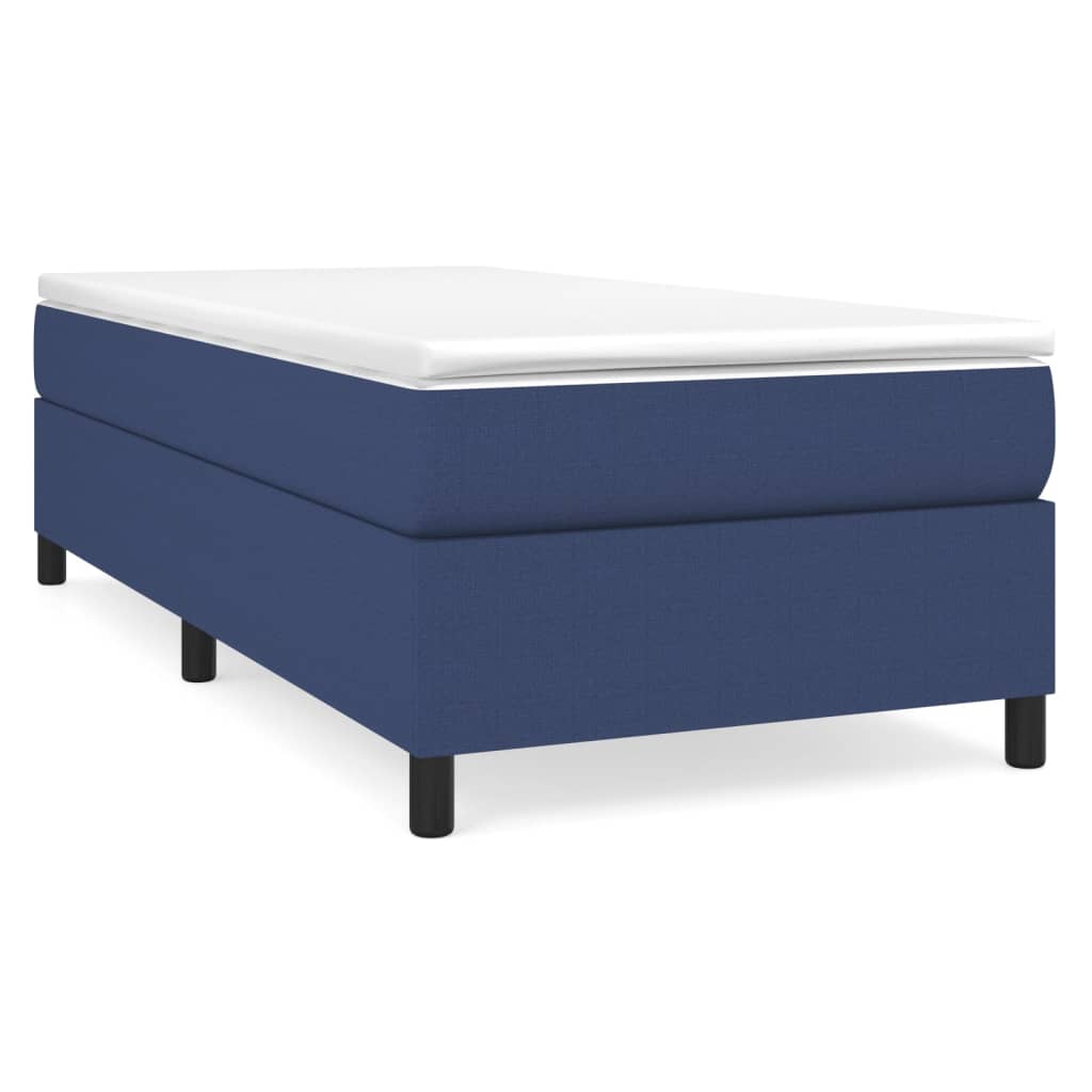 Boxspring met matras stof blauw 90x190 cm is nu te koop bij PeponiXL, paradijselijk wonen!
