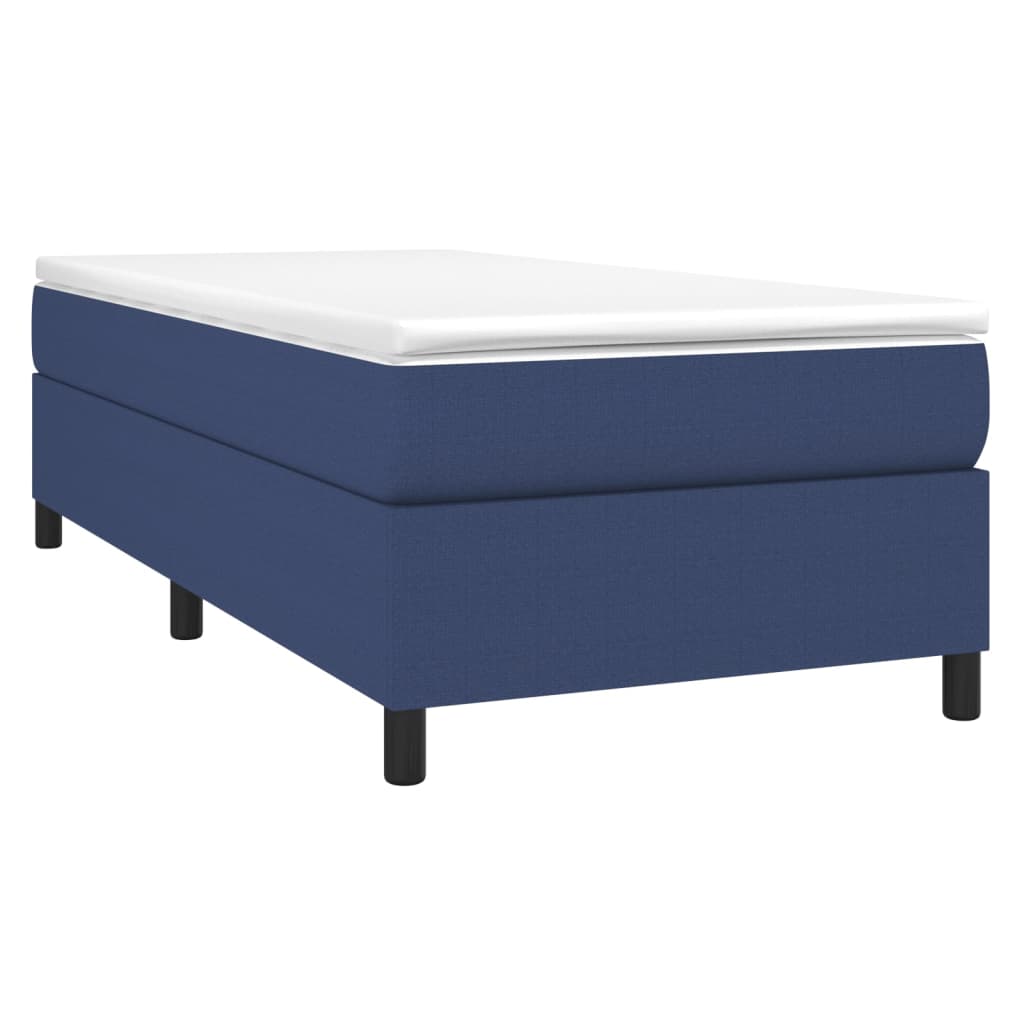 Boxspring met matras stof blauw 90x190 cm is nu te koop bij PeponiXL, paradijselijk wonen!