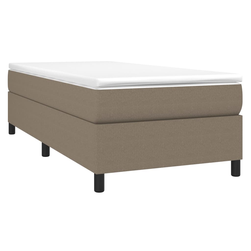 Boxspring met matras stof taupe 100x200 cm is nu te koop bij PeponiXL, paradijselijk wonen!