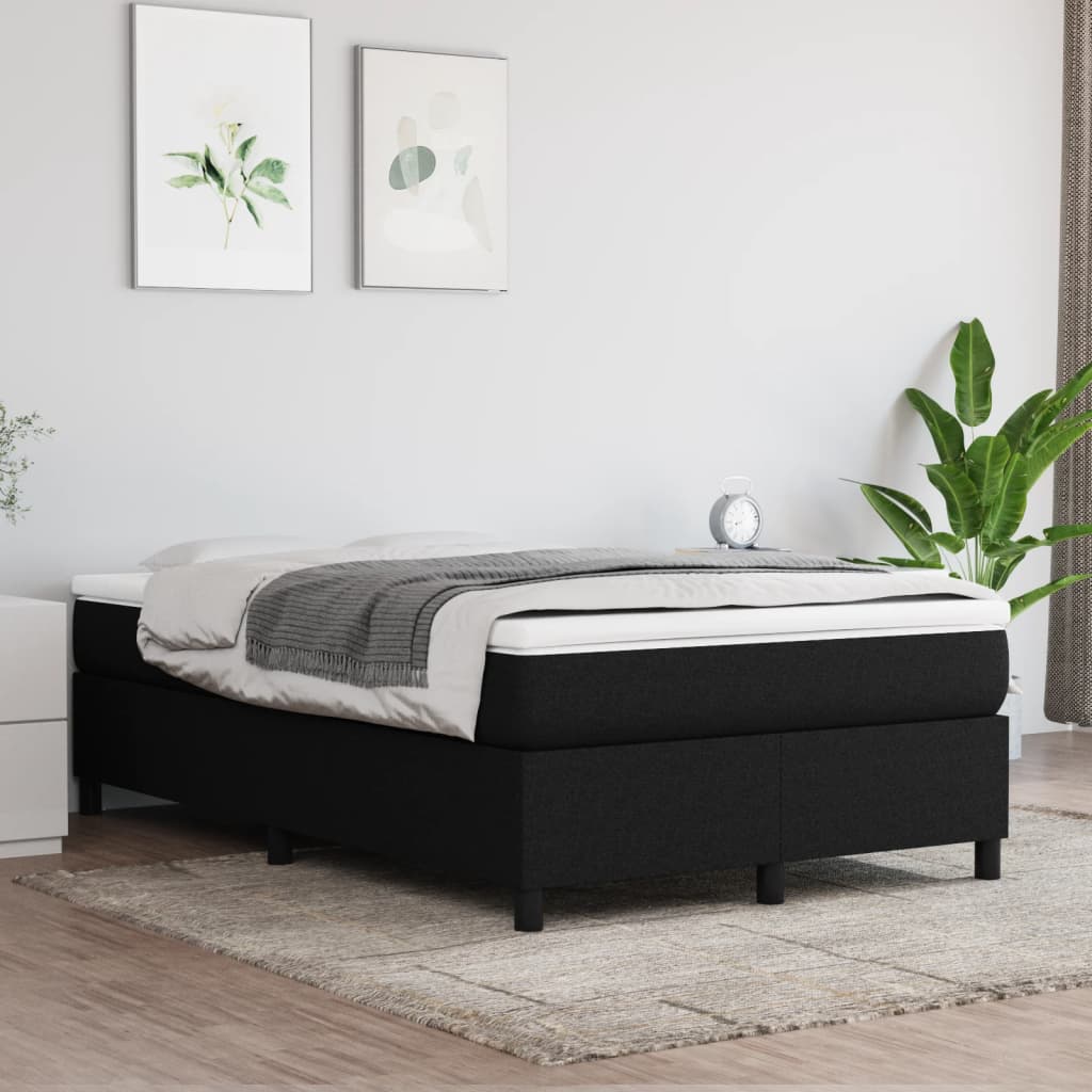 Boxspring met matras stof zwart 120x200 cm is nu te koop bij PeponiXL, paradijselijk wonen!