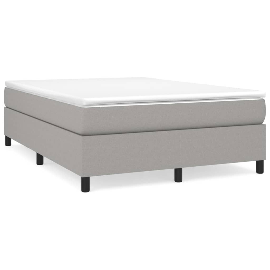 Boxspring met matras stof lichtgrijs 140x190 cm is nu te koop bij PeponiXL, paradijselijk wonen!