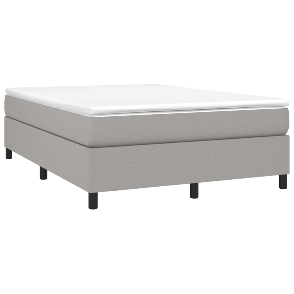 Boxspring met matras stof lichtgrijs 140x190 cm is nu te koop bij PeponiXL, paradijselijk wonen!