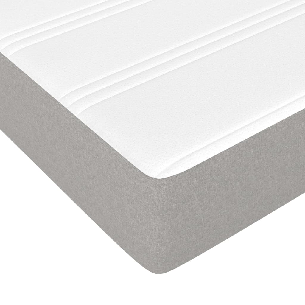 Boxspring met matras stof lichtgrijs 140x190 cm is nu te koop bij PeponiXL, paradijselijk wonen!
