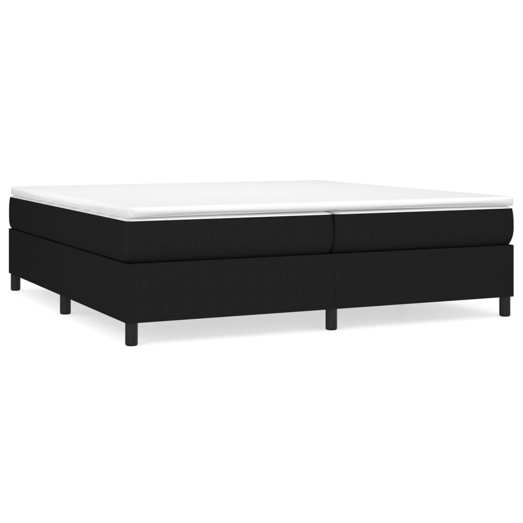 Boxspring met matras stof zwart 200x200 cm is nu te koop bij PeponiXL, paradijselijk wonen!