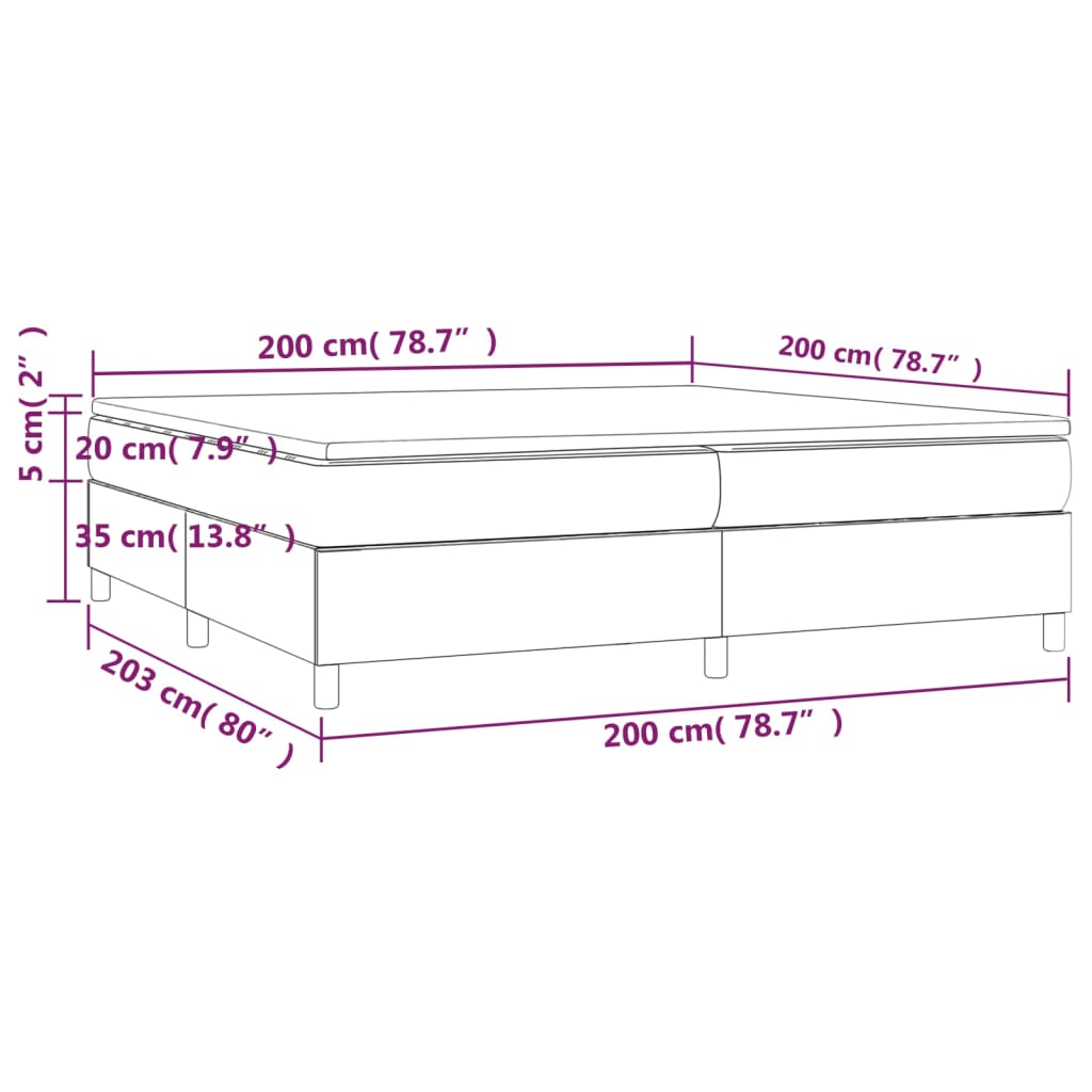 Boxspring met matras stof zwart 200x200 cm is nu te koop bij PeponiXL, paradijselijk wonen!