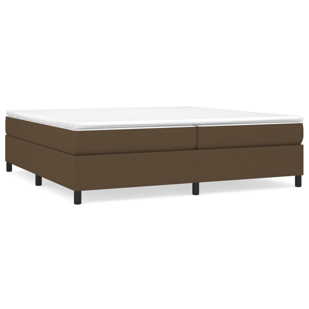 Boxspring met matras stof donkerbruin 200x200 cm is nu te koop bij PeponiXL, paradijselijk wonen!