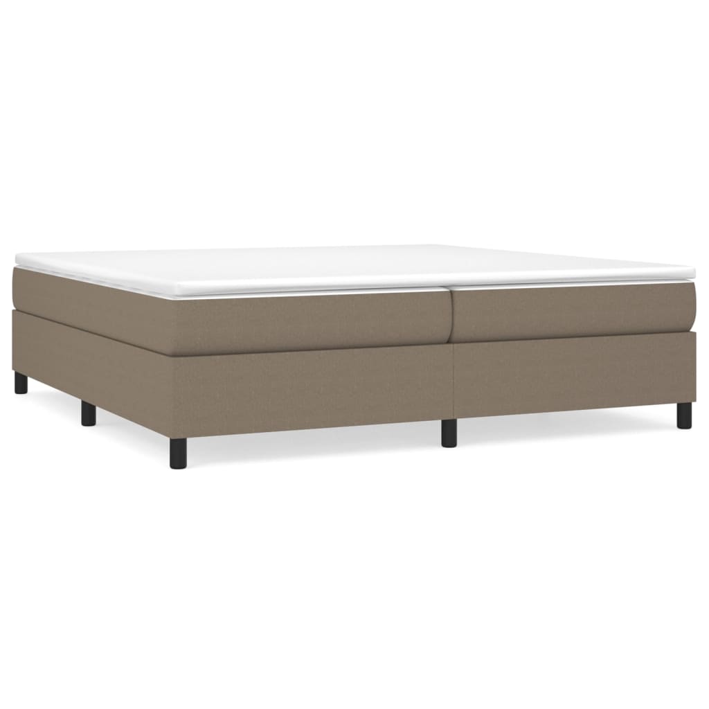 Boxspring met matras stof taupe 200x200 cm is nu te koop bij PeponiXL, paradijselijk wonen!