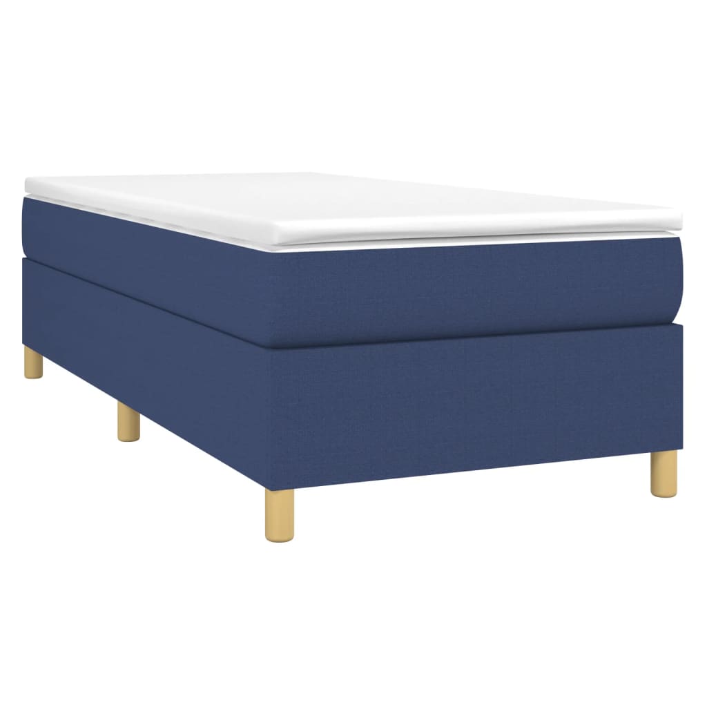 Boxspring met matras stof blauw 90x190 cm is nu te koop bij PeponiXL, paradijselijk wonen!