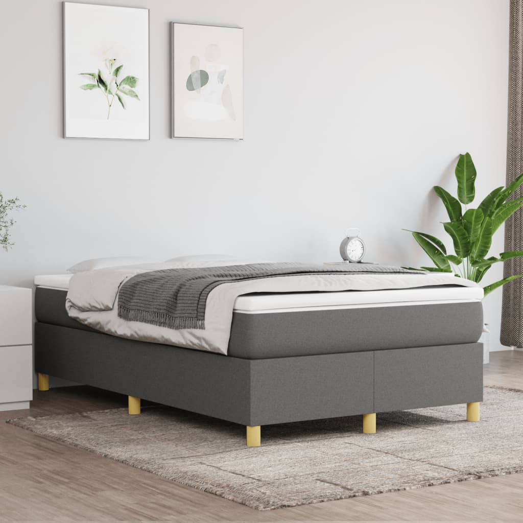 Boxspring met matras stof donkergrijs 120x200 cm is nu te koop bij PeponiXL, paradijselijk wonen!