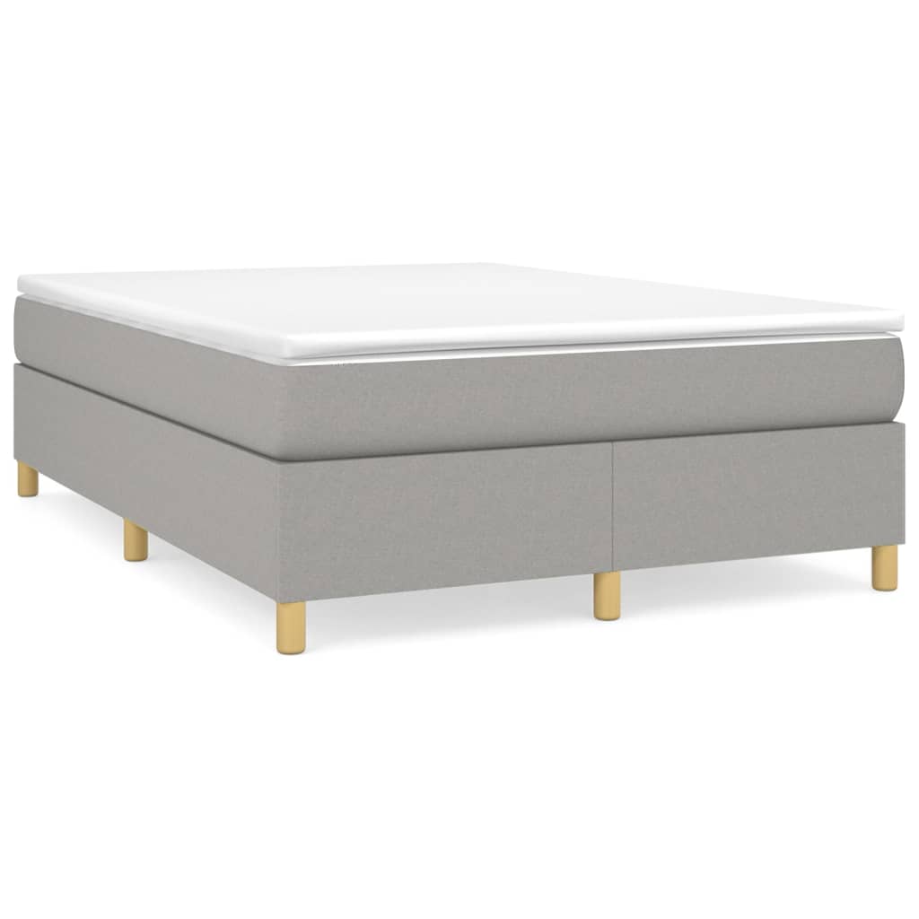Boxspring met matras stof lichtgrijs 140x190 cm is nu te koop bij PeponiXL, paradijselijk wonen!