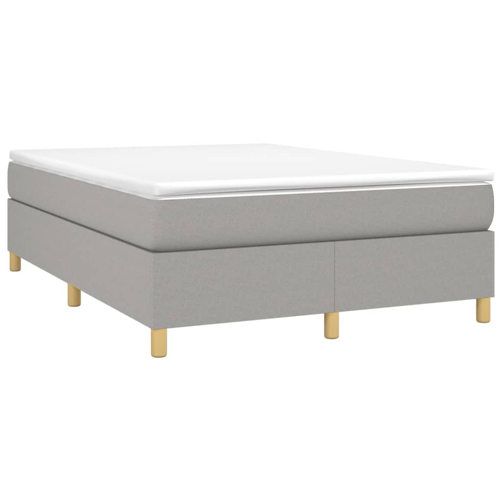 Boxspring met matras stof lichtgrijs 140x190 cm is nu te koop bij PeponiXL, paradijselijk wonen!