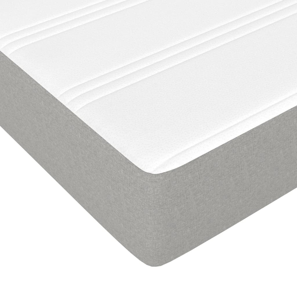 Boxspring met matras stof lichtgrijs 140x190 cm is nu te koop bij PeponiXL, paradijselijk wonen!