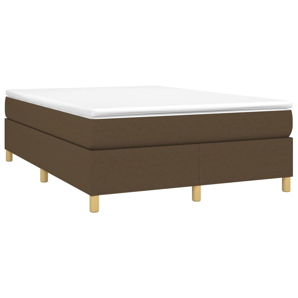 Boxspring met matras stof donkerbruin 140x190 cm is nu te koop bij PeponiXL, paradijselijk wonen!
