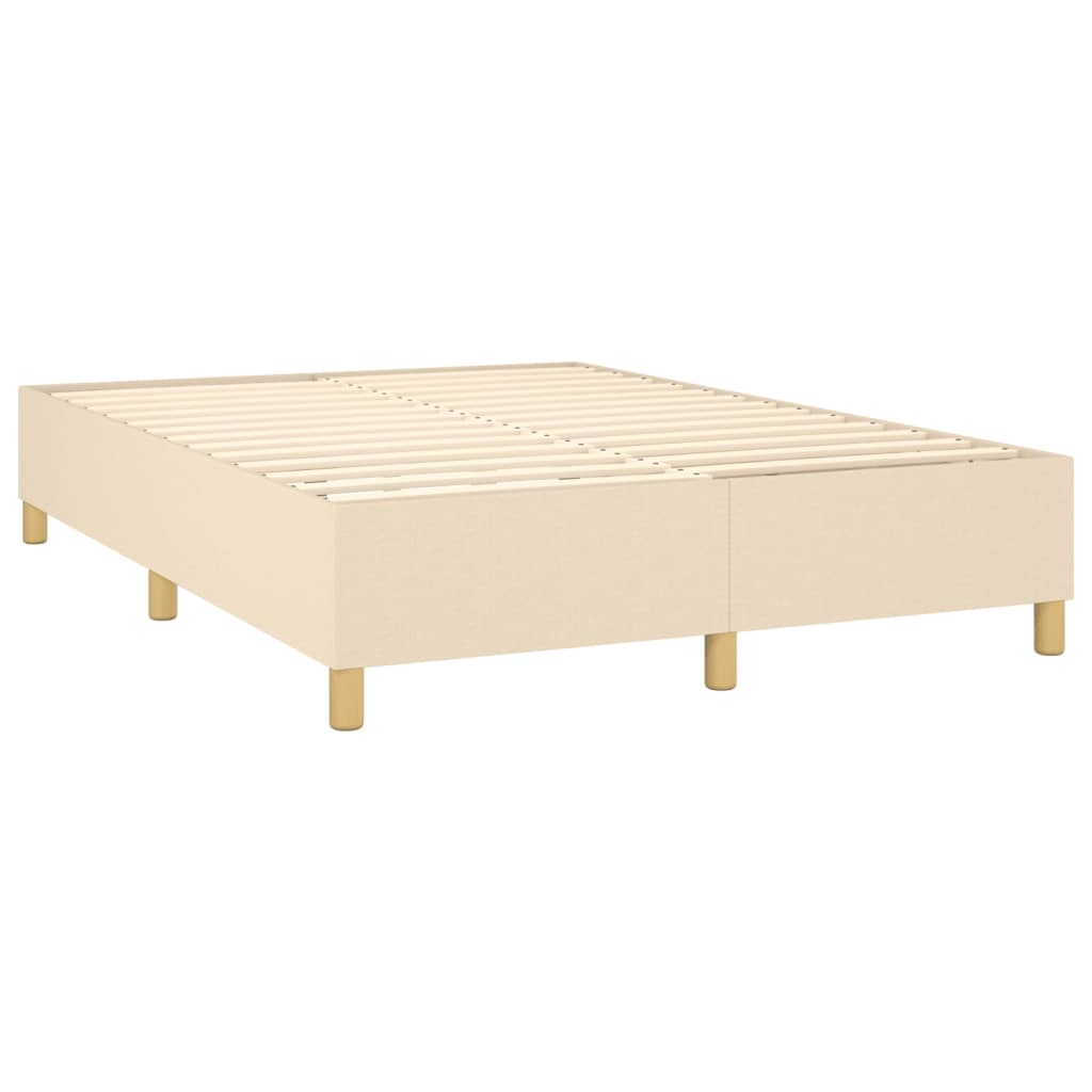 Boxspring met matras stof crèmekleurig 140x190 cm is nu te koop bij PeponiXL, paradijselijk wonen!