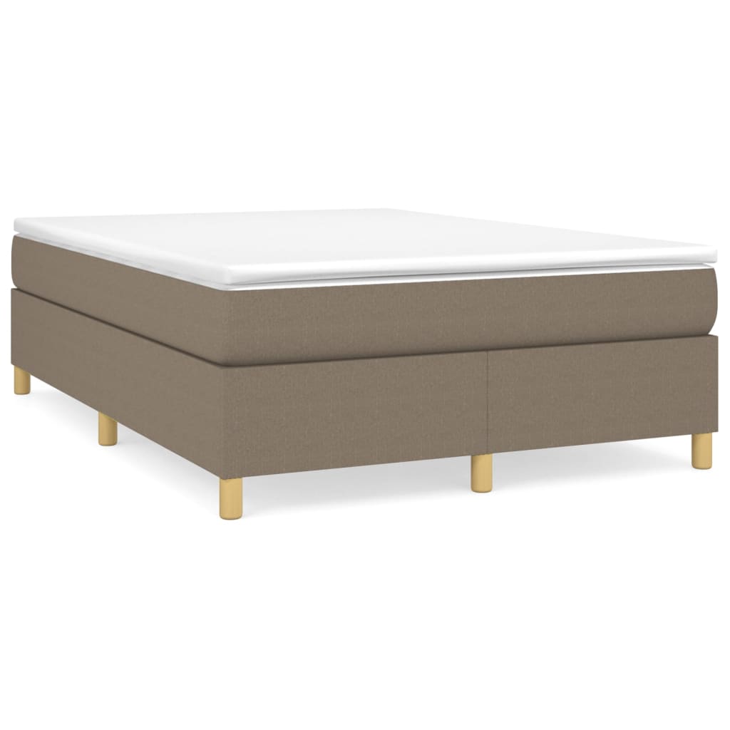 Boxspring met matras stof taupe 140x200 cm is nu te koop bij PeponiXL, paradijselijk wonen!
