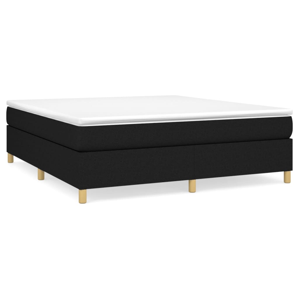 Boxspring met matras stof zwart 160x200 cm is nu te koop bij PeponiXL, paradijselijk wonen!