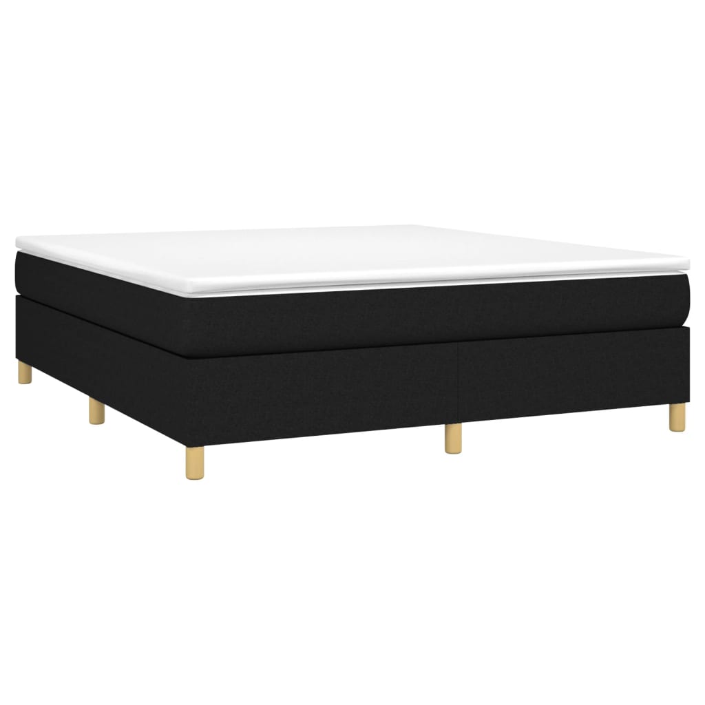 Boxspring met matras stof zwart 160x200 cm is nu te koop bij PeponiXL, paradijselijk wonen!
