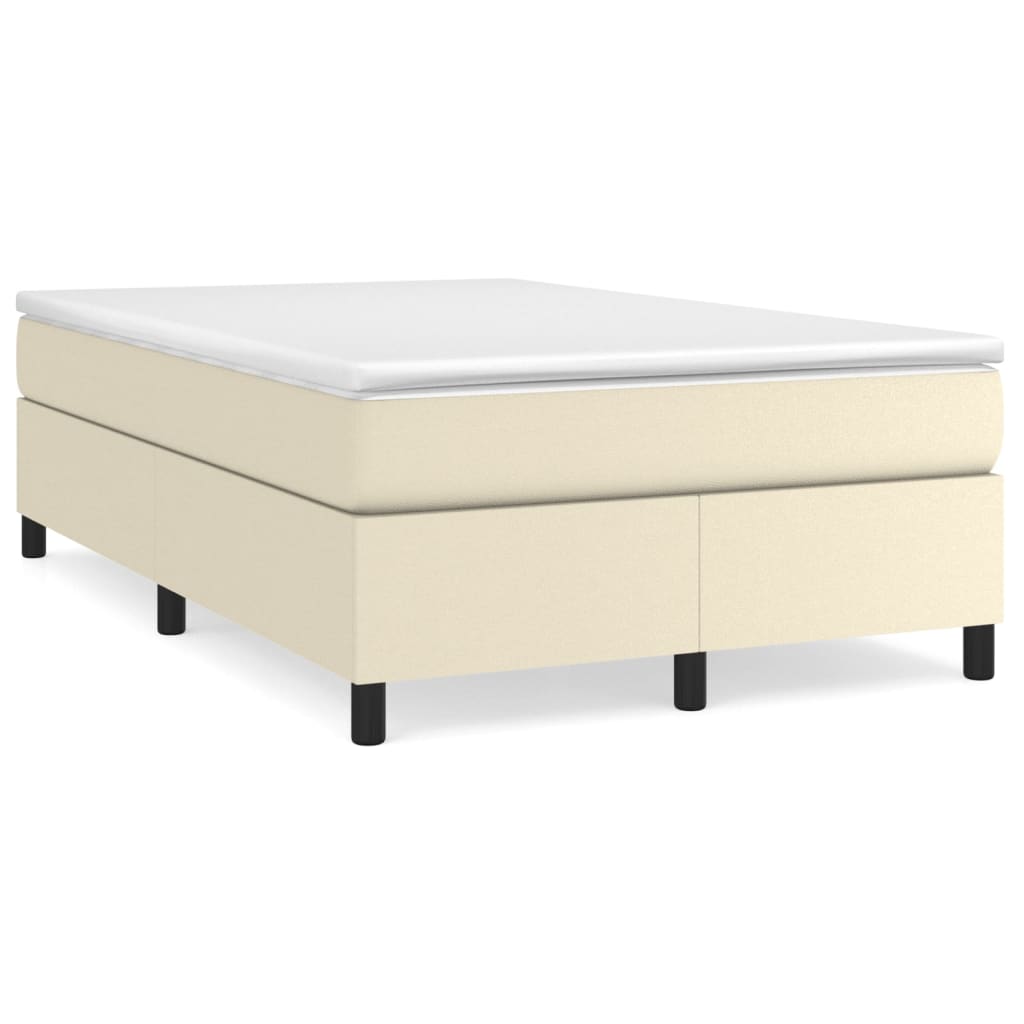 Boxspring met matras kunstleer crèmekleurig 120x200 cm is nu te koop bij PeponiXL, paradijselijk wonen!