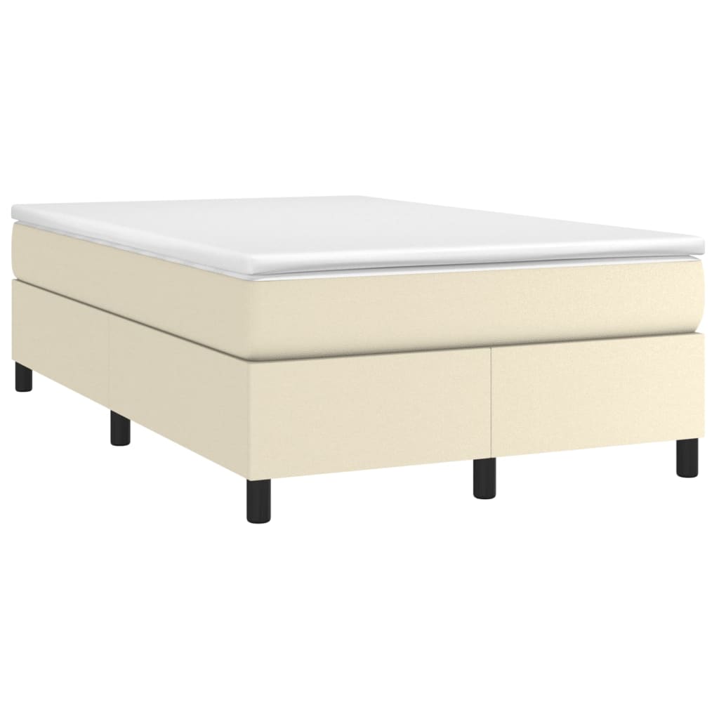 Boxspring met matras kunstleer crèmekleurig 120x200 cm is nu te koop bij PeponiXL, paradijselijk wonen!